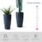 Glitzhome® 22.5" Turquoise Faux Ceramic Textured Planters, 2ct.